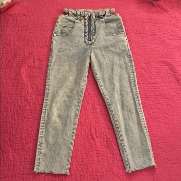 ASOSWomen's High Rise Acid Wash cut out Jeans, size 25 - Picture 1 of 8